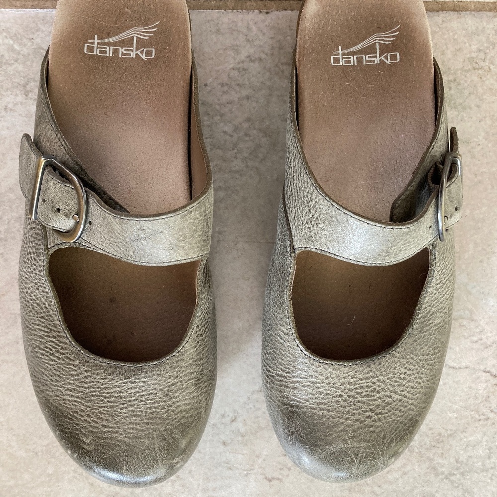 Dansko Martina Mule Clogs Stone Leather 39